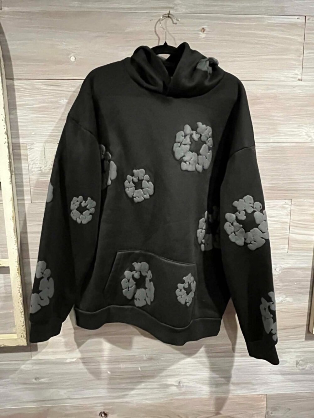 Black denim tears replica hoodie